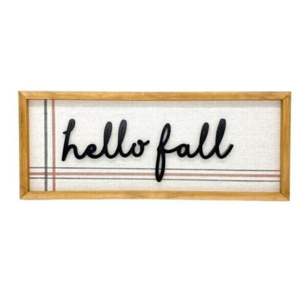 Hello Fall Farmhouse Sign Wall Decor